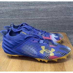 Under Armour Blur Smoke 2.0‎ MC Cleats Men 12 Blue Football 3027307-400 USA NEW